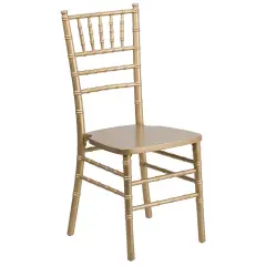 Emma and Oliver Wedding & Event Wood Chiavari Dining Chair Gold
