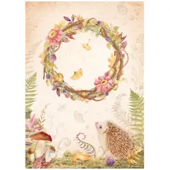 Stamperia Rice Paper Sheet A4-Woodland Garland