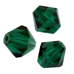 Preciosa Crystal Bicone Bead 3mm Emerald (Package of 50)