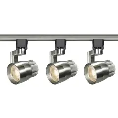 Nuvo TK427 Angle Arm Brushed Nickel 3 Light LED Track Kit - 36w - Soft White