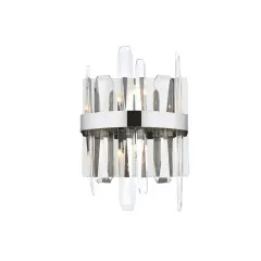 Serena 8 inch crystal bath sconce in chrome