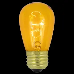 Northlight Incandescent S14 Transparent Edison Style Christmas Replacement Bulbs - Yellow - Pack of 25
