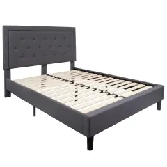 Merrick Lane Mallory Platform Bed Tufted Upholstered Platform Bed