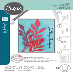 Sizzix A6 Layered Cosmopolitan Stencils By Stacey Park 4/Pkg-Frond