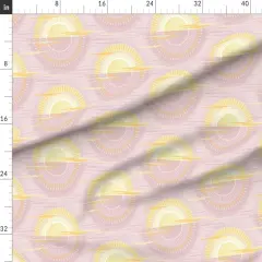 Various Fabrics by the Yard or Fat Quarter Dawn Sky Pastel Pink Yellow Clouds Cheerful Playful Delicate Romantic Custom Printed Fabric by Spoonflower