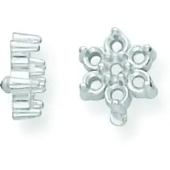 14K White Gold Cluster Setting 4.2mm (x7)