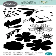Sizzix Layered Clear Stamps By Lisa Jones-Blossoms