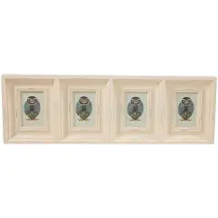Northlight Weathered 4-Slot Photo Collage Frame - 33" - Cream White