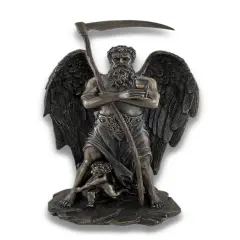 Chronos `Father Time` Standing with Child Playing at His Feet