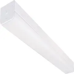 Nuvo 40w 48" LED wide Strip Light w/ knockout & Sensor in White Finish 4000k cool-white