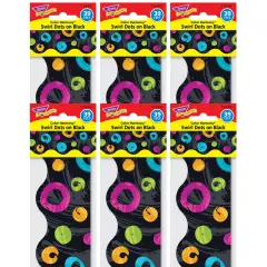 Color Harmony&trade; Swirl Dots on Black Terrific Trimmers&reg;, 39 Feet Per Pack, 6 Packs