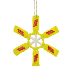 Northlight 4" Sugar Daddy Lollipop Snowflake Christmas Ornament Yellow