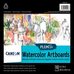 Canson Artist Series Plein Air Watercolor Artboards 8"X10"-10 Boards
