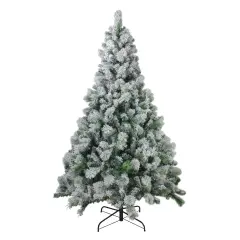Northlight 6.5' Flocked Somerset Spruce Artificial Christmas Tree - Unlit Green