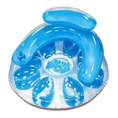Swim Central 48.5" Inflatable Blue Water Pop Circular Swimming Pool Lounger
