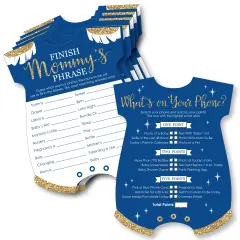 Big Dot of Happiness Royal Prince Charming - 2-in-1 Baby Shower Cards - Activity Duo Games - Set of 20