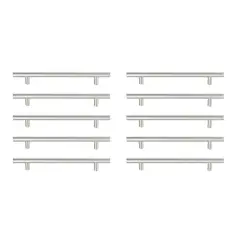 Quinn 6-5/16" Center to Center Brushed Nickel Bar Pull Multipack (set of 10)