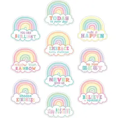 Pastel Pop Positive Sayings Accents, 30 Per Pack, 3 Packs