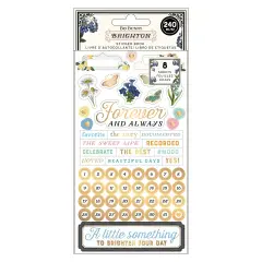 BoBunny Brighton Sticker Book 8/Sheets-W/Gold Foil