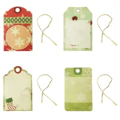 Wrapables Printing Tag, Set of 24 Christmas