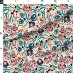 Various Fabrics by the Yard or Fat Quarter Butterflies Animal Print Large Scale Wing Painted Custom Printed Fabric by Spoonflower