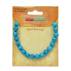 6 Packs of Howlite Turquoise Beads Pack of 18
