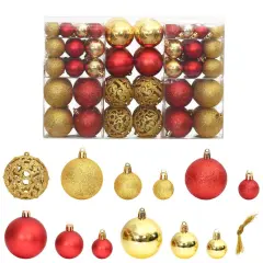 Christmas Baubles 100 pcs1.2" / 1.6" / 2.4" Gold and Wine Red