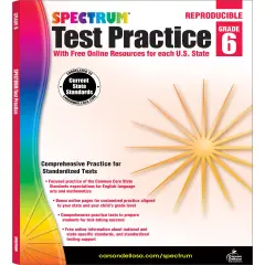 Spectrum Test Practice 6th Grade Workbooks All Subjects, Math, Language Arts, Reading Comprehension, Grammar, Spelling, Vocabulary, and Writing Practice, Classroom or Homeschool Curriculum