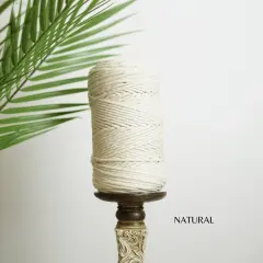 3mm Single Strand Macrame Cotton Cord, 23 Beautiful Colors, Macrame Wall Hanging, Plant Hangers, Cotton Rope for Macrame Natural