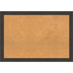 Rustic Plank Narrow Framed Corkboard, Natural Cork Espresso
