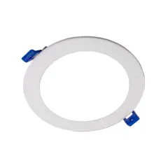 DLE6 Series 6 in. Round White Flat Panel LED Downlight in 2700K Warm White