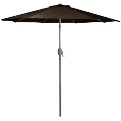 Northlight 9ft Outdoor Patio Market Umbrella with Hand Crank and Tilt, Brown