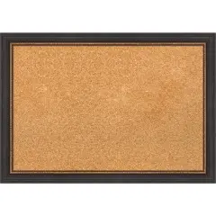 Ashton Black Wood Framed Corkboard, Natural Cork