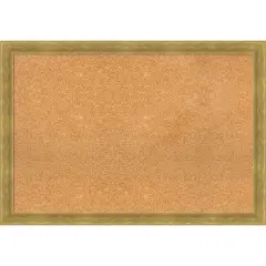 Angled Wood Framed Corkboard, Natural Cork Gold