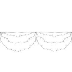 Brite Star LED Swag Christmas Lights - Blue and White - 7.5' White Wire - 150ct