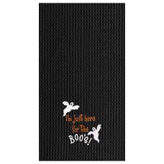 I'm Just Here For Boo's Halloween Cotton Waffle Weave Kitchen Towel Decor Decoration