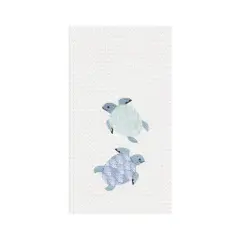 Turtle Bay Turtles Embroidered & Waffle Weave Kitchen Towel