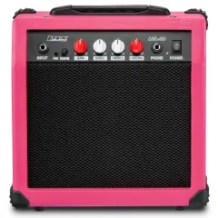 LyxPro Electric Guitar Amp, 20w Portable Mini Amplifier Pink