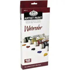 Royal & Langnickel(R) Watercolor Paints 21ml 12/Pkg-Assorted Colors