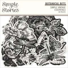 Simple Vintage Essentials Bits & Pieces Die-Cuts 38/Pkg-Botanical