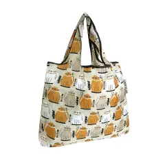 Wrapables Small Foldable Tote Nylon Reusable Grocery Bags Cat Food