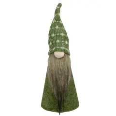 Northlight Cone Gnome Christmas Figure - 9" - Green and White