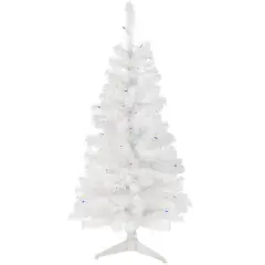 Northlight 4' Pre-Lit Slim White Pine Artificial Christmas Tree - Blue Lights