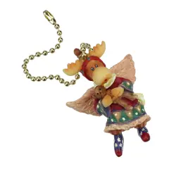 CC Christmas Decor Club Pack of 144 Brown and Green Christmas Moose Ceiling Light Fan Pulls