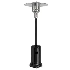 50000 BTU Stainless Steel Propane Outdoor Heater with Trip Over Protection and 2 Handles Black