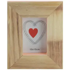 Kaemingk Rectangular Wooden Picture Frame - for a 5.5" x 3.5" Photo - 10" Brown