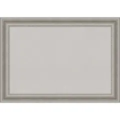 Parlor Framed Corkboard, Grey Cork Parlor Silver