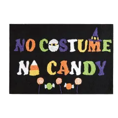 2'0" x 3'0" Halloween "No Costume No Candy" Premium Handcrafted Indoor Rug