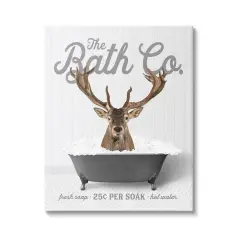 Stupell Industries Deer in Bubble Bath Canvas Wall Art