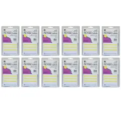 File Folder Labels, Yellow, 248 Per Pack, 12 Packs